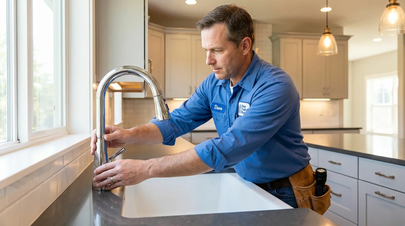 Kitchen faucet installation by Johns Plumbing LLC in Ardsley