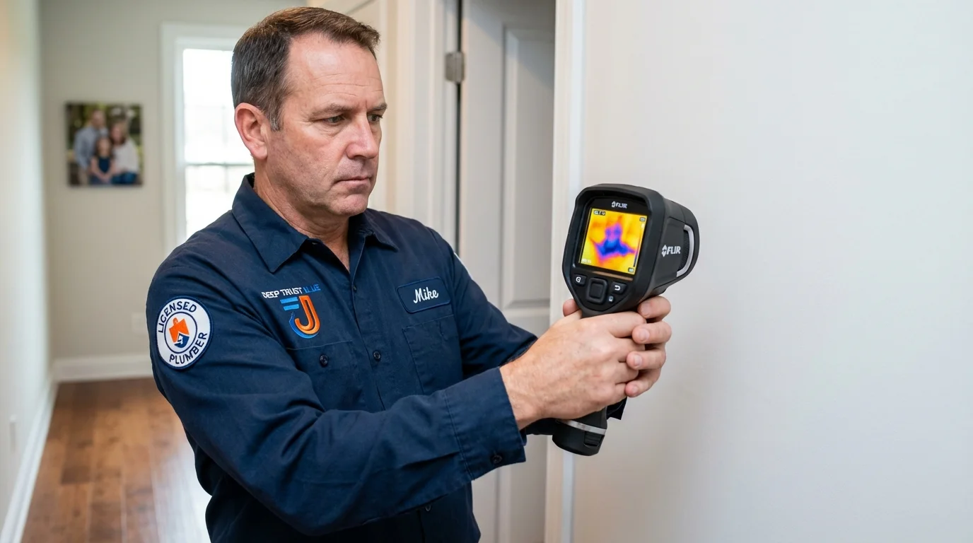 Thermal imaging leak detection by Johns Plumbing LLC in Ardsley