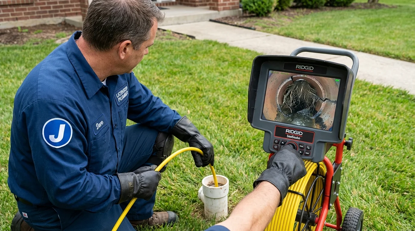 Sewer camera inspection being performed by Johns Plumbing LLC in Ardsley